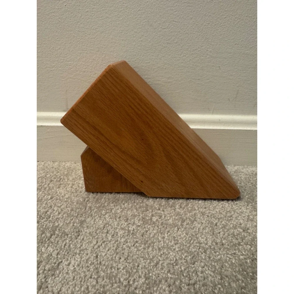 Cutco Wooden Knife Block in Warm Oak Brown